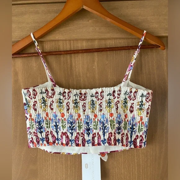 NWT Revolve Caroline Constas Linen Crop Top - Picture 5 of 7